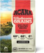 ACANA Wholesome Grains Dry Dog Food Red Meat & Grains Beef Pork & Lamb Recipe 4lb Bag - Image 2