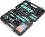 Amazon Basics 142-Piece Household Tool Kit for Home Repair, Hand Tools with Storage Case, 13.39 x 9.25 x 2.95 inch, Turquoise - Image 2