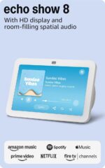 Amazon Echo Show 8, With Spatial Audio, Smart Home Hub, ideal for open living spaces, Designed for Alexa+, Glacier White - Image 2
