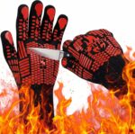 BBQ Gloves, Oven Gloves, 1472°F Extreme Heat Resistant Barbecue Gloves, Silicone Non-Slip Oven Mitts, Kitchen for Cooking, Grilling, and Baking - Image 2