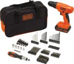 BLACK+DECKER 20V MAX* POWERCONNECT Cordless Drill Driver Kit with Drill Bit Set and Sockets, 100 pc. Tool Kit for Home, Battery and Charger Included ,Orange (BDC120VA100) - Image 2
