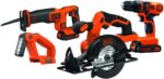 BLACK+DECKER 20V MAX Power Tool Combo Kit, 4-Tool Cordless Power Tool Set with 2 Batteries and Charger (BD4KITCDCRL) - Image 2