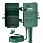 BN-LINK Outdoor Power Stake, 7-Day Programmable Digital Timer, 6 Outlets, 6FT Extension Cord, Waterproof Perfect for Christmas, Halloween, Garden Decorations, ETL Listed - Image 2
