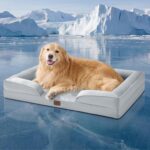 Bedsure XL Dog Bed for Extra Large Dogs - Orthopedic XLarge Dog Cat Cooling Bed Washable, Comfort Dogs Couch Sofa with Waterproof Removable Cover, Pet Bed with Nonskid Bottom, Cooling Grey, 42" - Image 2
