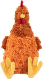 Best Pet Supplies Interactive Squeaky Dog Chew Toy, Ideal Dog Toys for Chewers, Small, Medium & Large Dogs, and Fetch Lovers - Crinkle Chicken (Brown), Large - Image 2