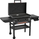 Blackstone Original 28" Griddle, Outdoor Cooking Station with Built-In Hood, Black - Includes Extendable Side Shelves and Caster Wheels - Image 2