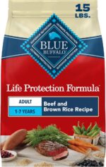 Blue Buffalo Life Protection Formula Beef & Brown Rice Adult Dry Dog Food, Supports Immunity with Antioxidant-Rich LifeSource Bits, Promotes Healthy Muscle Development, Skin & Coat Health, 15 lbs. - Image 2