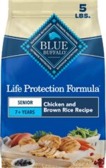 Blue Buffalo Life Protection Formula Chicken & Brown Rice Senior Dry Dog Food, Supports Immunity with Antioxidant-Rich LifeSource Bits, Promotes Healthy Muscle Development, Skin & Coat Health, 5 lbs. - Image 2