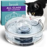 Brook Glass Pet Fountain (90oz/2.7L) – Cat & Dog Water Fountain – Glass Cat Fountain & Automatic Water Dispenser for Drinking - Image 2