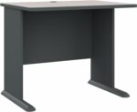 Bush Business Furniture Series A 36W Small Desk in White Spectrum and Slate, Compact Computer Table for Home or Professional Office - Image 2