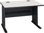 Bush Business Furniture Series A 48W Computer Desk in White Spectrum and Slate, Small Office Table for Home or Professional Workspace - Image 2