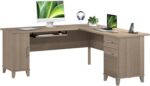 Bush Home 72-Inch L-Shaped Desk with Storage, Corner Computer Office Desk with File and Box Drawers, Home Office Workstation with Storage Cabinet, Somerset Collection, Ash Gray - Image 2