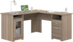 Bush Home Cabot 60W L Shaped Computer Desk with Storage in Ash Gray, 60-inch Corner Table with Drawers for Home Office Workspace - Image 2