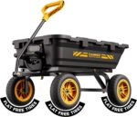 CAMMOO 10in NO-FLAT TIRES 900lb Heavy-Duty Garden Dump Cart DIY Expandable Capacity Over 4 Cu.Ft. Utility Wagon with Quick-Release Dumping & Prime Grade 100% Virgin Polypropylene-Not Recycled Material - Image 2