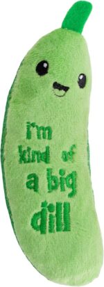 Catstages Crunchy Pickle Kicker Cat Toy – Plush Crinkle Toy with Catnip and Dental Mesh, 6.5" - Image 2