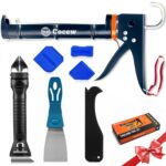 Caulk Gun Kit, Smooth Silicone Caulking Gun and Caulk Remover Tool, Sealant Finishing Tool Grout Scraper for Kitchen Bathroom Window Sink Joint, All in One with Gift Box - Image 2