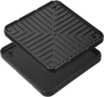 Ceramic Nonstick Reversible Griddle for Coleman Cascade & Triton, 8.5" x 8.5" Square Flat & Ribbed Camping Griddle (1 Pack) | Built-In Storage Fit, No-Wobble Stable Design, For 2-Burner Camp Stoves - Image 2