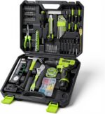 Cordless Drill Tool Set: 12V Power Drill Tool Kit with Battery & Charger, Portable Household Basic Drills Case for Men & Women, Homeowner, Diyer, Handyman, Electric Drill Set 142 Piece, Green - Image 2