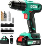 DCA 20V Cordless Hammer Drill Set, 354 In-lb Torque, 1/2" Keyless Chuck, 22500 IPM, 2 Variable Speeds, 18+1+1 Position, Power Impact drill with 14 Drill/Driver Bits for Brick, Metal, Wood ADJZ2035i13 - Image 2