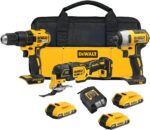 DEWALT 20V MAX 3-Tool Brushless Power Tool Set, Includes 1/2 Cordless Drill,1/4 Impact Driver, Oscillating Tool, 3 Batteries and a Charger, Extended Runtime, Lightweight (DCK360D3) - Image 2