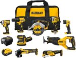 DEWALT 20V MAX 5Ah, Brushless 9 Power Tools with Battery, Charger, Drill, Impact Driver, Reciprocating Saw, Circular Saw, Oscillating Tool, Grinder, Orbit Sander, Impact Wrench, Flashlight (DCK921P1) - Image 2
