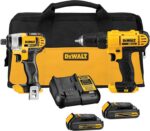 DEWALT 20V MAX Cordless Drill and Impact Driver, Power Tool Combo Kit , Includes 2 Batteries, Charger and Bag (DCK240C2) - Image 2