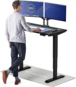 Desktronic HomePro Standing Desk 48x24 — Made in Europe, Ergonomic Sit Stand Home Office Desk, Electric Height Adjustable, Dual Motor, USB & USB-C Charging, Wobble-Free, Touchscreen, 3 Memory Presets - Image 2