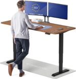 Desktronic HomePro Standing Desk 70x30 — Made in Europe, Ergonomic Sit Stand Home Office Desk, Electric Height Adjustable, Dual Motor, USB & USB-C Charging, Wobble-Free, Touchscreen, 3 Memory Presets - Image 2