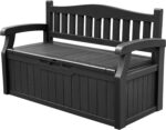 Devoko 80 Gallon Storage Bench Deck Box Lockable for Patio Furniture, Garden Decor and Outdoor Seating for Cushions, Garden Tools and Pool Supplies (Black) - Image 2