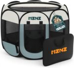 Dog Cat Playpen, Portable Small Animal Playpen Crate Indoor for Dogs Cats Rabbits, Foldable Guinea Pigs Bunny Cage Enclosure for Outdoor, Pop Up Dogs Cats Tent Kennel with Carrying Case, Grey - Image 2