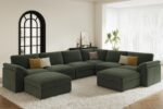 EASE MOOSE Oversized L Shaped Sectional Modular Sofa,Large U Shaped Sectional Couch Wide Deep Seat Modular Cloud Couch Green - Image 2