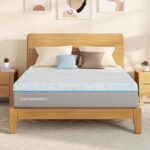 EGOHOME 14 Inch Queen Size Mattress, Cooling Green Tea Gel Memory Foam Mattress in a Box, Pressure Relif, CertiPUR-US Certified, Foam Made in USA, Medium, Gray, 80" L x 60" W - Image 2