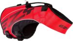 EzyDog DFD X2 Dog Life Jacket - Adjustable Swimming Safety Life Vest Preserver with Continuous Neck Flotation, Reflective Trim, & Grab Handle (Small, Red) - Image 2