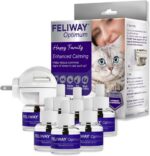 FELIWAY Optimum Cat Calming Diffuser Kit and 6 Pack Refill – Advanced Support to Help Reduce Urine Spraying, Scratching, Fighting and Hiding Due to Stress – All in One Cat Pheromone Plug in Diffuser - Image 2