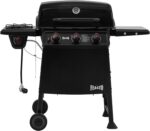 Feasto 3 Burner Propane Gas Grill with Side Burner, Porcelain-Enamel Main Body and Lid, Propane BBQ Grill with 38,000 BTUs Output & Side Table for Patio, Backyard, Poolside Gatherings - Image 2