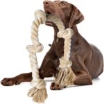 Fida Dog Rope Toys for Large/Medium Aggressive Chewers, Tough Cotton Chew Toy, 3 Feet 5 Knots Indestructible, Tug of War Dog Pull Rope Teeth Cleaning - Image 2
