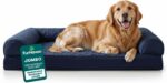 Furhaven Orthopedic Dog Bed for Large Dogs w/ Removable Bolsters & Washable Cover, For Dogs Up to 95 lbs - Quilted Sofa - Navy (Blue), Jumbo/XL - Image 2