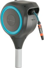 GARDENA Automatic Retractable Garden Hose Reel - 50 Feet - 360 Degree Swivel Outdoor Hose Reel with Metal Spike Base - Auto Retract - UV Resistant Housing - Easy Install No Tools Required - 18604 - Image 2