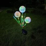 Garden Solar Lights Flowers, Automatic Lighting at Night, Waterproof Garden Decor for Yard Patio Pathway Lawn, Gardening Gifts for Women, Christmas Decoration, 3 Flowers - Image 2