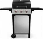 GasOne GP-1030S One 3 Burner Stainless Steel– Outdoor Cabinet Style with Wheels-High-Temperature Paint Coating Gas BBQ Grill – Elegant and Luxurious Design, Black - Image 2