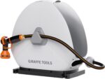 Giraffe Tools Retractable Heavy Duty Hose Reel, 1/2" x 82FT Automatic Rewind Garden Hose Reel with 360° Swivel Base, Ground Mounted for Lawn, Patio, Concrete Floor & Yard Watering - Image 2