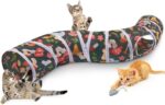 Glittme Cat Tunnel, Cat Tunnels for Indoor Cats, S-Shape Cats Cave with Cat Toys, Foldable Cat Tubes and Tunnels for Cats, Rabbit, Puppy, Guinea Pig - Image 2