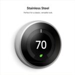 Google Nest Learning Thermostat - 3rd Gen - Programmable Smart Thermostat for Home - Compatible with Alexa (Stainless Steel) - Image 2
