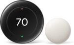 Google Nest Learning Thermostat (4th gen) + Nest Temperature Sensor (2nd gen) - Obsidian - Image 2