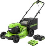 Greenworks 48V (24V x 2) 20" Brushless Cordless (Push) Lawn Mower (LED Headlight), (2) 4.0Ah Batteries and Dual Port Rapid Charger Included (200+ Compatible Tools) - Image 2