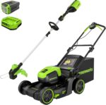 Greenworks 60V 17" Brushless (Push) Mower + 60V 13" String Trimmer, 4.0Ah Battery and 3A Charger - Image 2