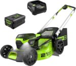 Greenworks 60V 21" Brushless (Push) Cordless Lawn Mower, 5.0Ah Battery (1/2 Acre, Rapid Charger, 4-in-1, LED Lights, IPX4) - Image 2