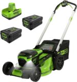 Greenworks 60V 21" Brushless (Self-Propelled) Cordless Lawn Mower, 2 x 4.0Ah Batteries (3/4 Acre, Rapid Charger, 4-in-1, LED Lights, IPX4) - Image 2