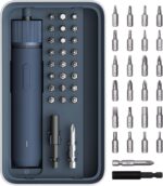 HOTO 25-Piece Upgraded Electric Screwdriver Kit, 1/4'' Hex, Magnetic Lid, 1500mAh Rechargeable Cordless Screwdriver, LED Light, Ideal for Furniture Assembly, Home Repair & Garage Projects - Image 2