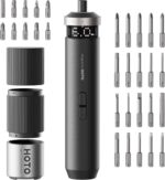 HOTO PixelDrive Electric Screwdriver, Smart Display, 6 Torque Settings, 0.5 to 6 N·m, 1/4'' Hex 30 Bits, LED Light, 2000 mAh Rechargeable Cordless Screwdriver Set for Electronics, Gadgets for Men - Image 2